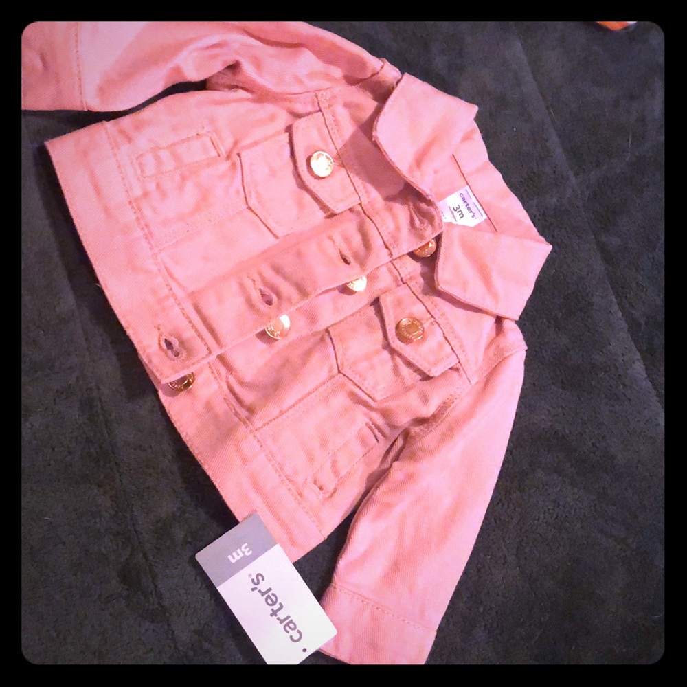 New pink jean jacket